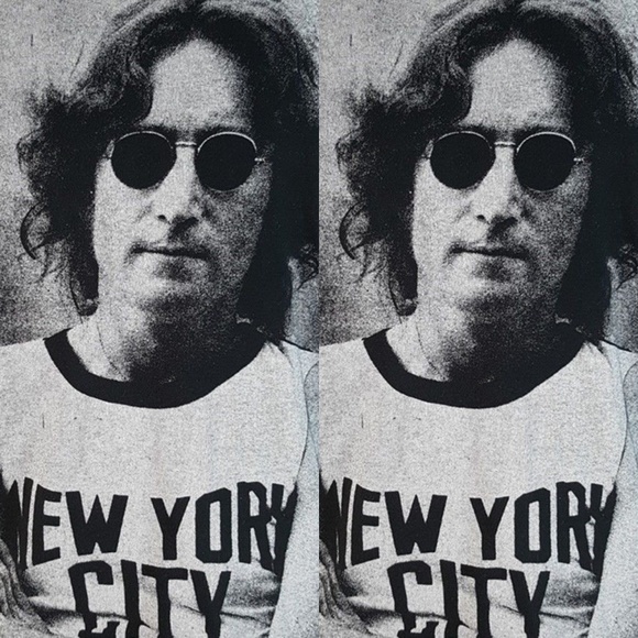 Vintage John Lennon T Shirt L New York City Tee - Picture 4 of 7